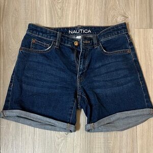Nautica Women's Dark Blue Denim Shorts